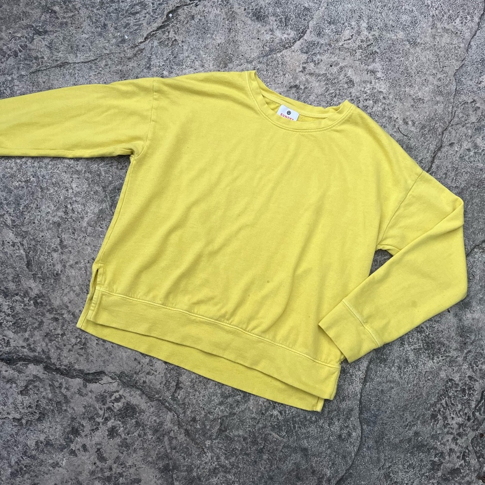 Sundry Yellow Sweatshirt Size S (1)